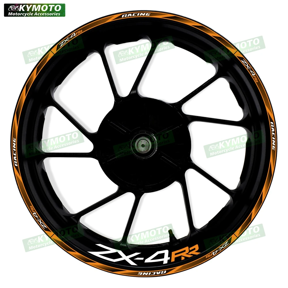 For ZX-4RR ZX4RR reflective motorcycle wheel hub stickers striped tape PVC waterproof decal decorations for wheel rims