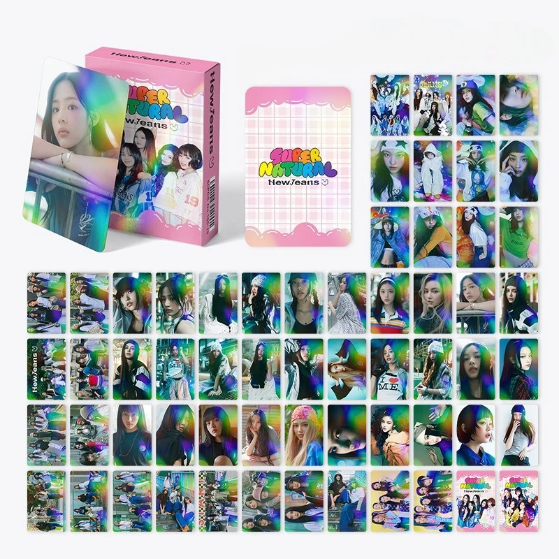 Laser Card NewJeans Flash Card Fan Manufacturing High-quality Glossy Photo Card Fan Collectible Transaction Card