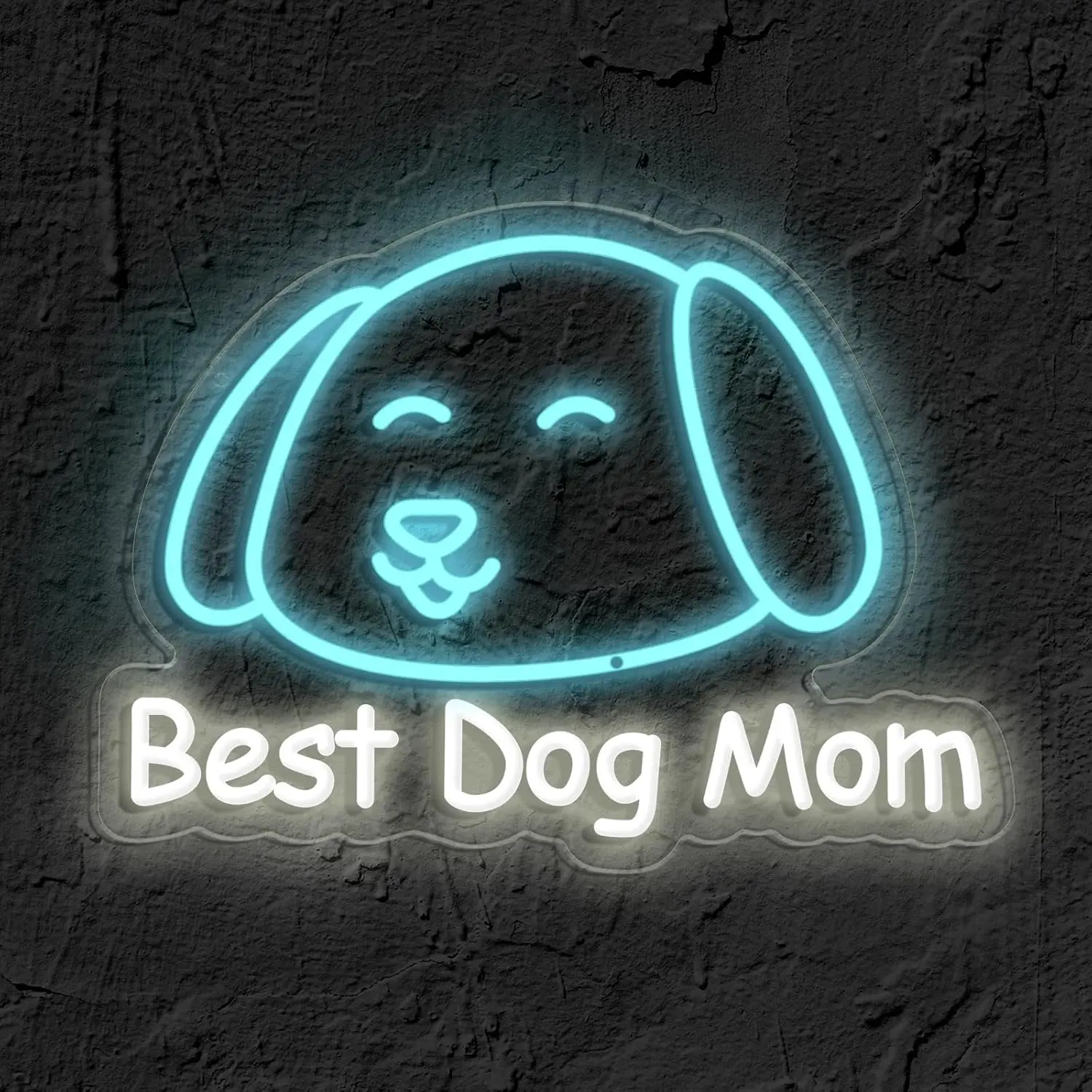 

Неоновая вывеска «Лучшая собачья мама»: милый мультяшный щенок, светодиодный настенный декор, подарок для любителей собак, украшение для спальни и гостиной, светильник для владельца питомца