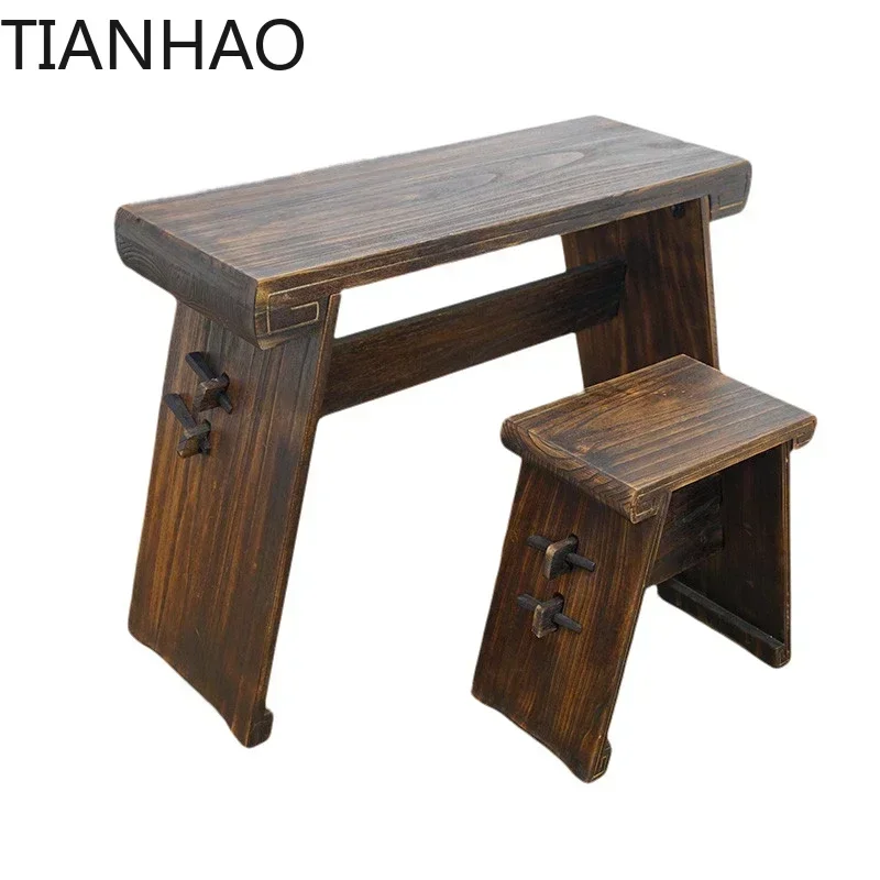 Traditional Guqin Table Set, Complete Kit with Stool, Sheet Stand & Black Bag, Chinese Musical Instrument Furniture