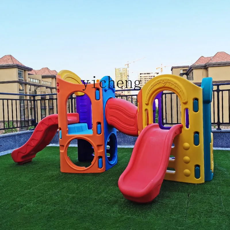 Tqh Castle Slide mainan besar peralatan taman kanak-kanak anak-dalam ruang luar ruang rumah tempat bermain seluncur kecil Prodigy Slide