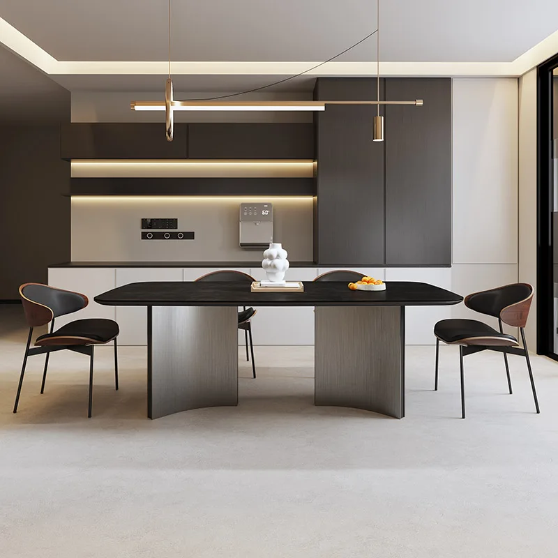 Luxury Modern Dining Table Set Simplicity Nordic Design Table Italian Living Room Mesas Restaurante Kitchen Furniture image 4