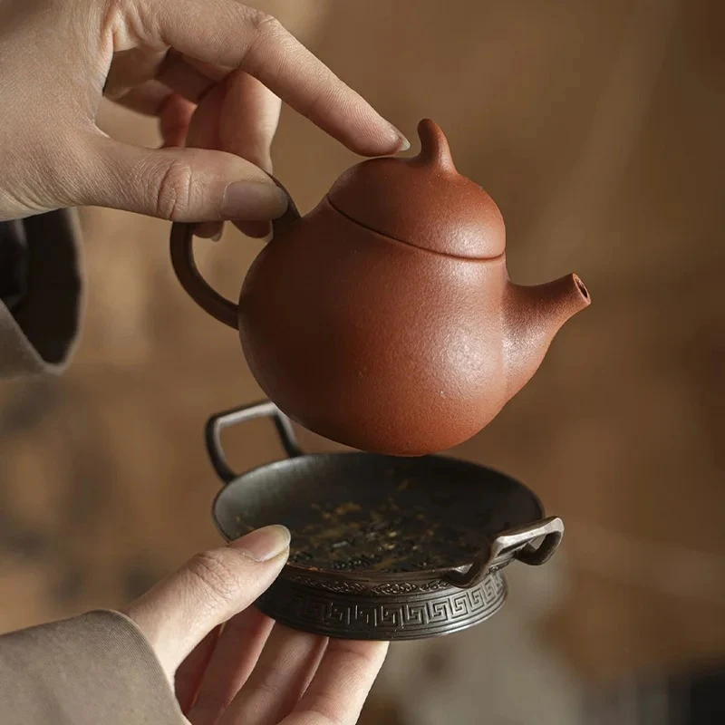 

Чайник из исинской фиолетовой глины ручной работы, китайский набор для чаепития Кунг-фу, домашний чайник, аксессуары для чайной церемонии