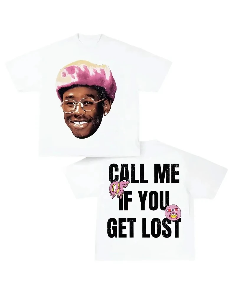 تي شيرت الرجال والنساء تايلر الخالق اتصل بي إذا كنت تتم فقدت كراسة الرسم القطن تيز قصيرة الأكمام الرجعية المعتاد تي شيرت