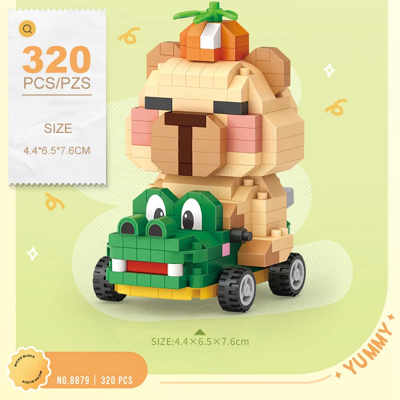 Preciosos animales de dibujos animados nanobricks Buda Capybara Micro bloque de diamante construcción de alimentos ladrillos de construcción juguete educativo para Gifr