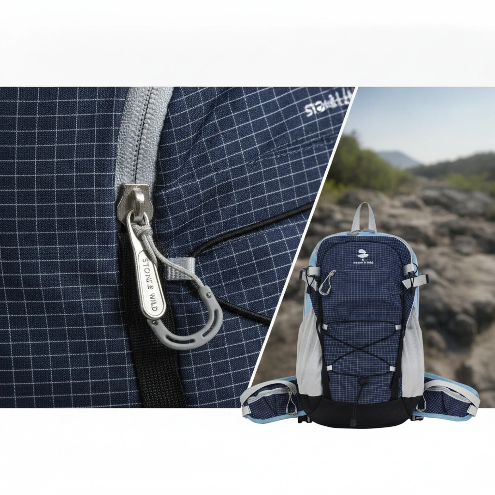 Hiking Backpack Lightweight Outdoor Backpack with Waist Belt Hiking Pack with Compression Straps Adjustable Bag Compact view 6