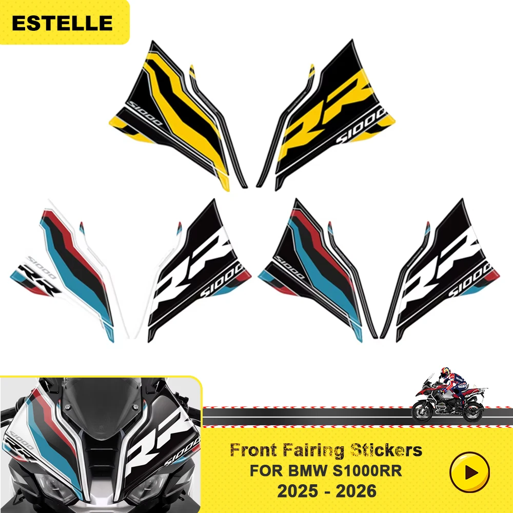 3D Gel Front Fairing Sticker Protector S1000 RR Board Moto Engine Vehicle Decals For S1000RR 2025 2026 Motorcycle Accessories