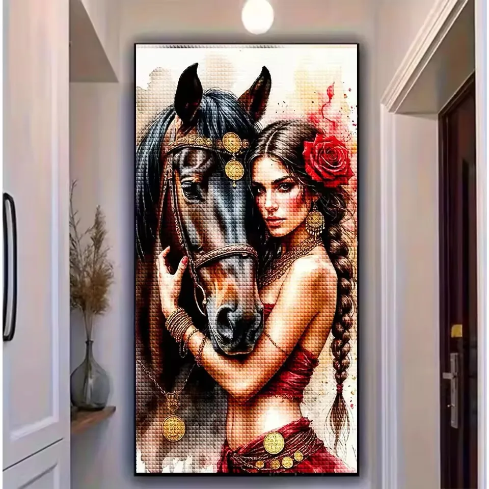Diamond Painting DIY Punk Beauty Horse Wolf Leopard Mosaic Kit Crystal Art 5D Full Square round Diamonds Cross Stitch Embroidery