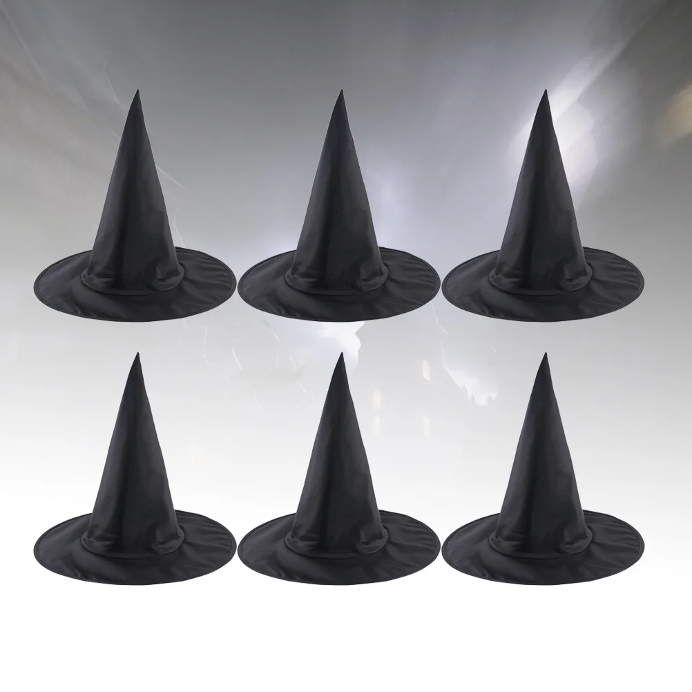 

10 шт., шляпа волшебника на Хэллоуин, ткань Оксфорд, вечерние шляпы ведьмы, маскарадный костюм для косплея, аксессуар, праздничный костюм, вечерние волшебника