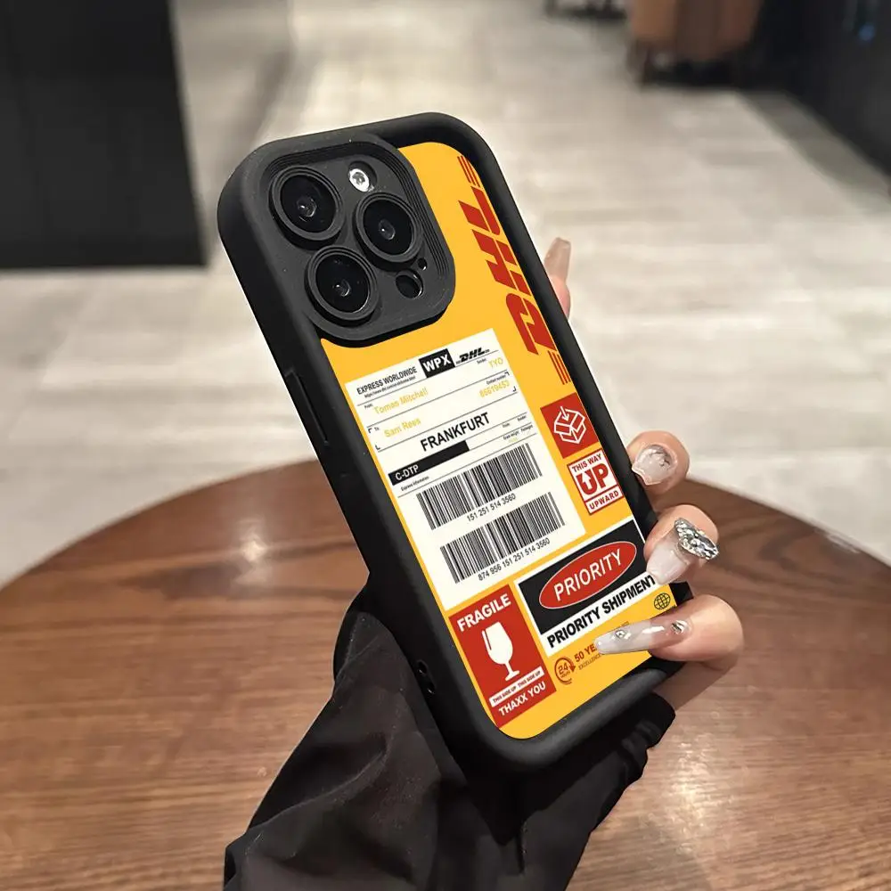 DHL Express Phone Case para iphone 17 16 Air 15 14 13 11 12 Pro Max Plus capa macia