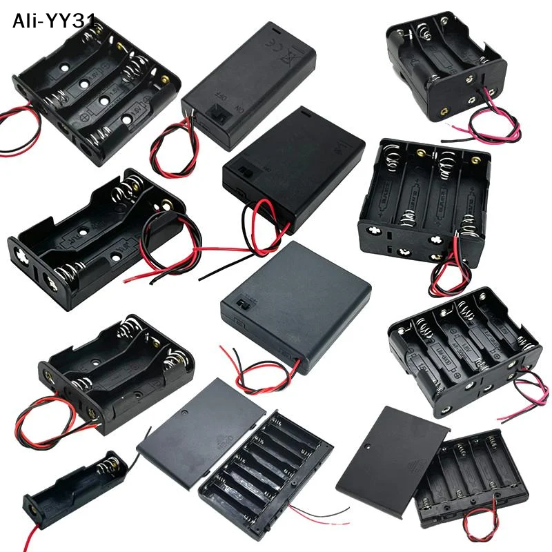 【A31】Caja para pilas AA, estuche para pilas AA con 1/2/3/4 ranuras, soporte para pilas AA 14500, caja de almacenamiento DIY con conexiones en serie