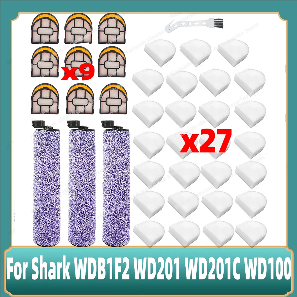 Compatible For Shark WDB1F2 WD201 WD201C WD100 For HydroVac XL 3-in-1 Vacuum Cleaner Accessories Roller Brush Filter Parts