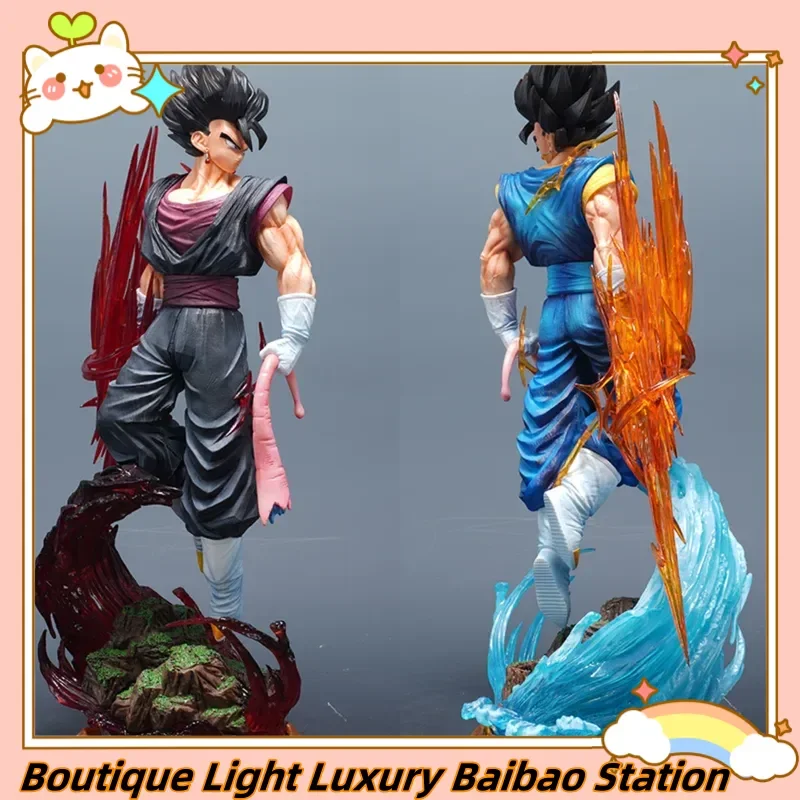 

Коллекционная фигурка Dragon Ball Yun Qi Vegetto 2.0, 38 см, с 3 сменными головами, статуэтка для декора рабочего стола, игрушка для фанатов