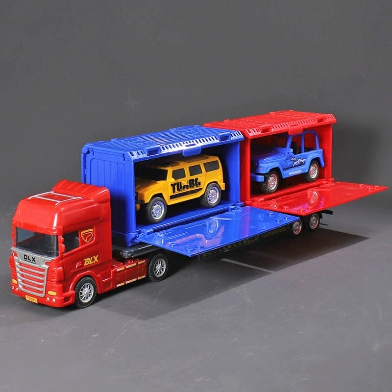 High simulation plastic container transport vehicle model,quality engineering vehicle toys,children\'s gift toys,wholesale