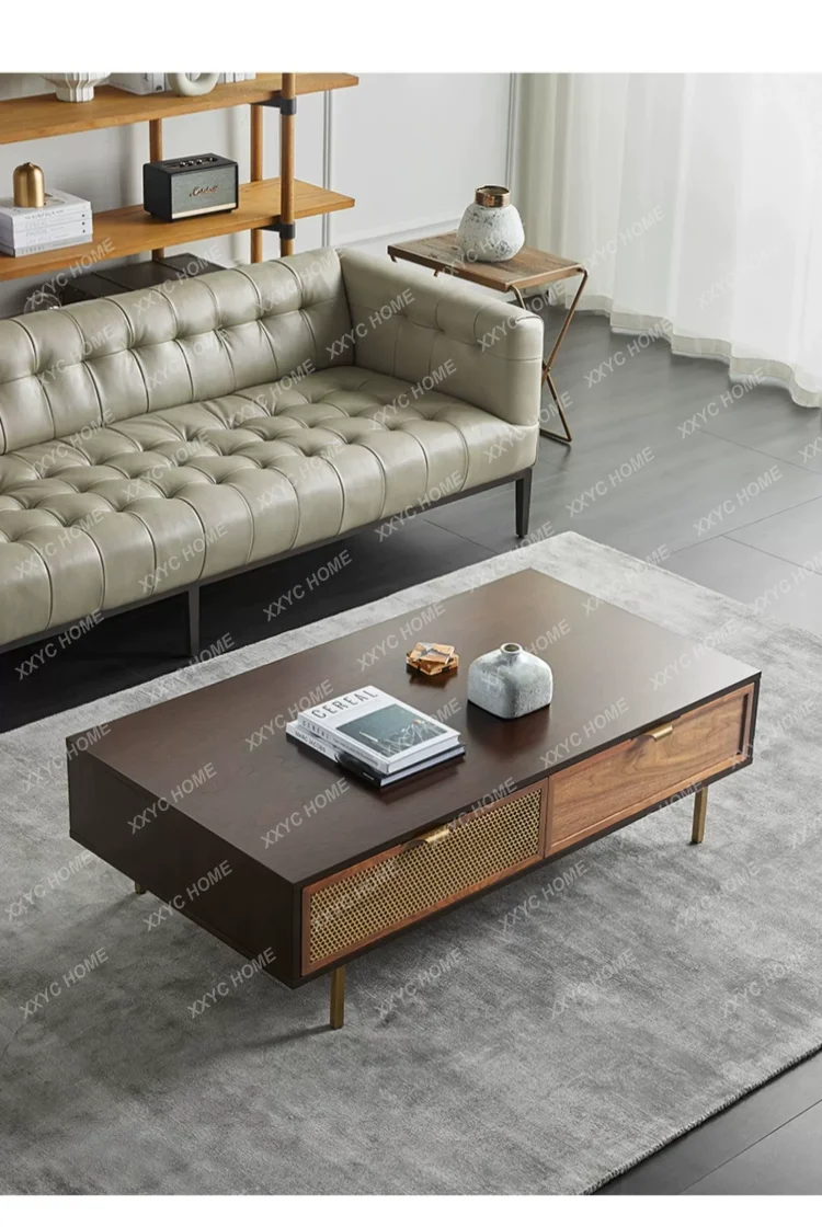 

AALight роскошный журнальный столик в стиле постмодерн для гостиной, для небольшой квартиры, из массива дерева.