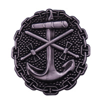 1pc German Naval Wound Badge Pin Medal Silver Plated Replica
