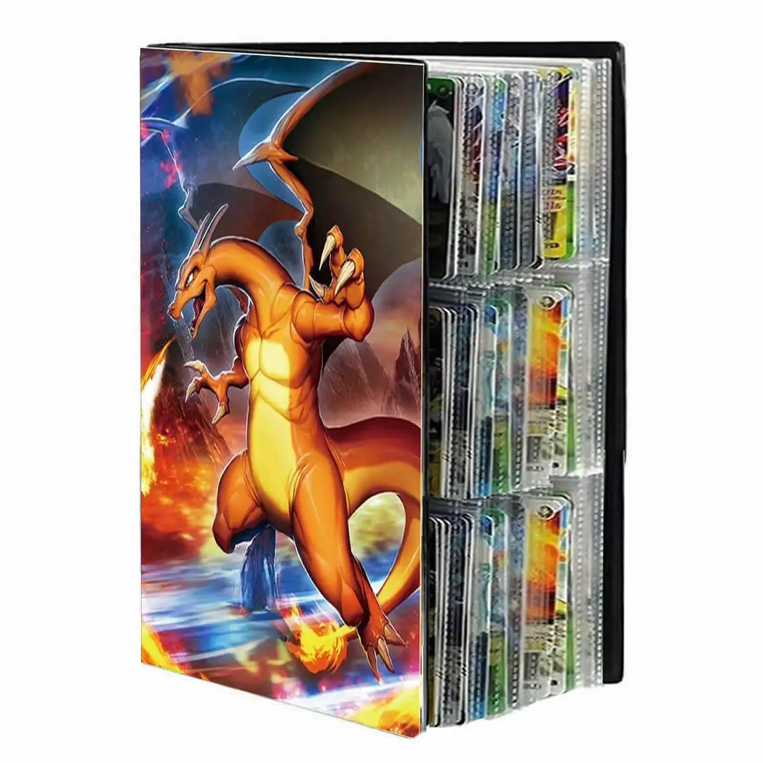 9-vakjes kaartenalbum map anime cover collectiehouder binder geschikt voor Pokémon YuGiOh TCG game sport voetbal 540 kaarten opbergruimte