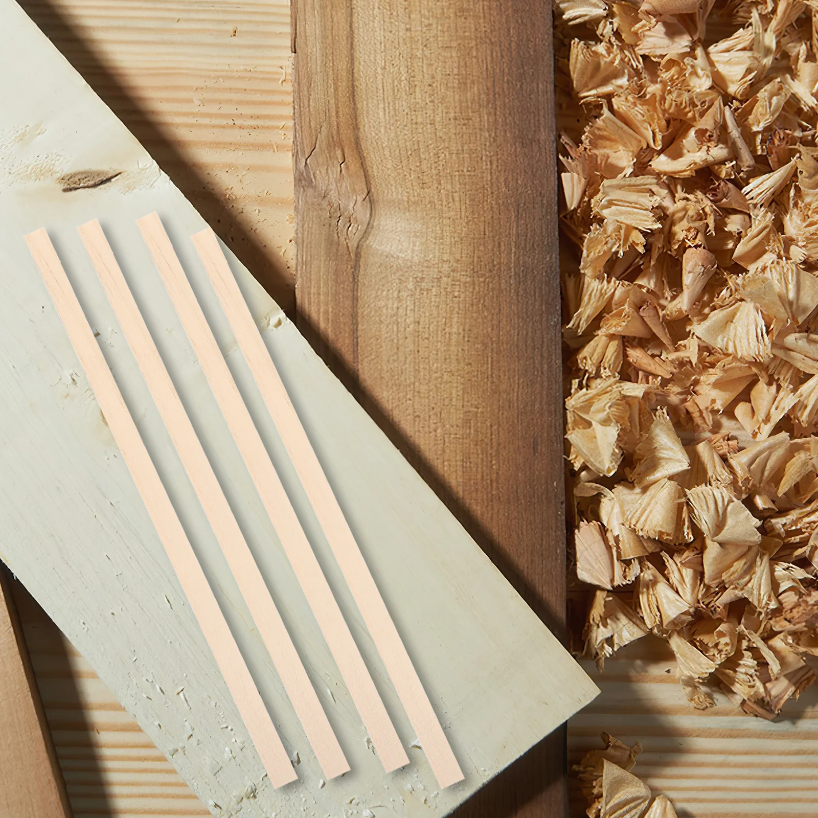 

60Pcs Square Hardwood Dowels for DIY Wood Projects Unfinished Craft Sticks 25x1cm for Home Decor Woodworking Square Dowel Rods