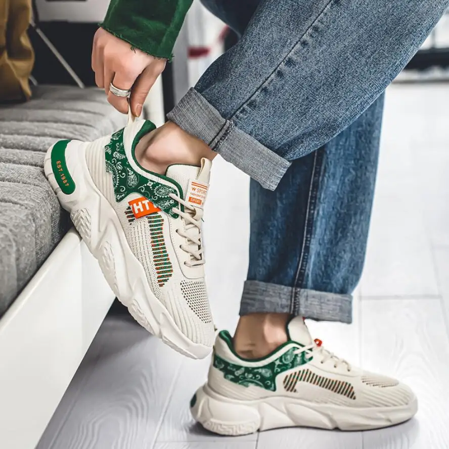 Mens Casual Shoes Male Sneakers Tenis Luxury Trainer Race Breathable Shoes Fashion Loafers Running Shoes For Men Basketball Shoe
