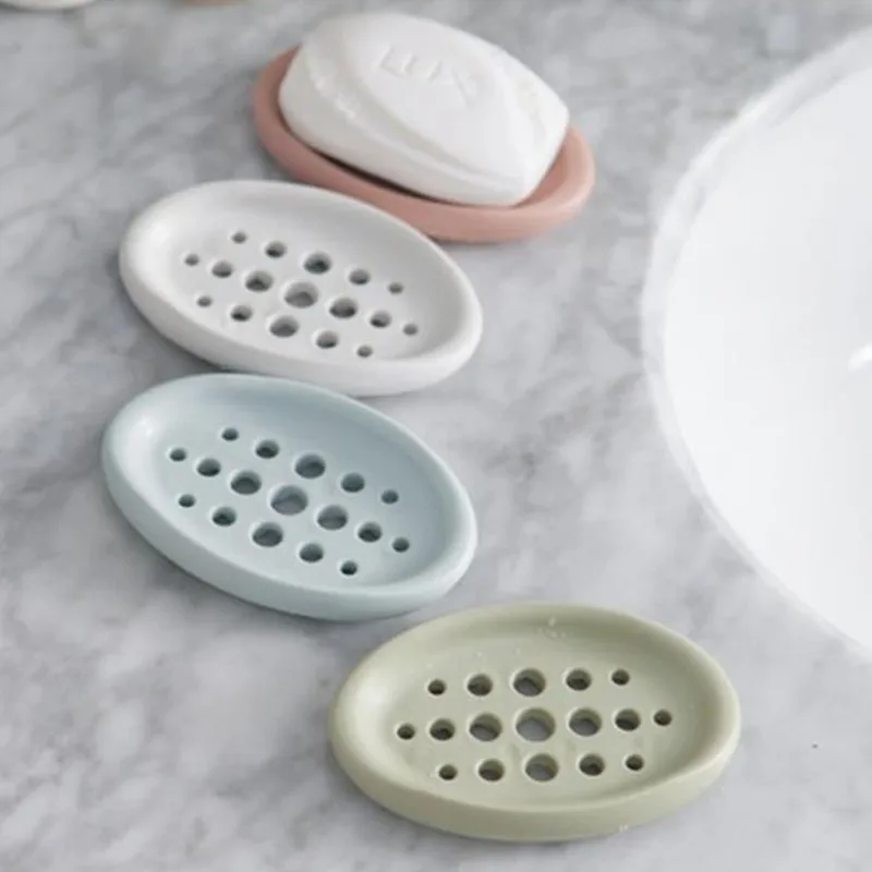 Silicone Non-slip Soap Holder Dish Bathroom Shower Storage Plate Stand Hollow Dishes Openwork Soap Dishes мыльница для мыла