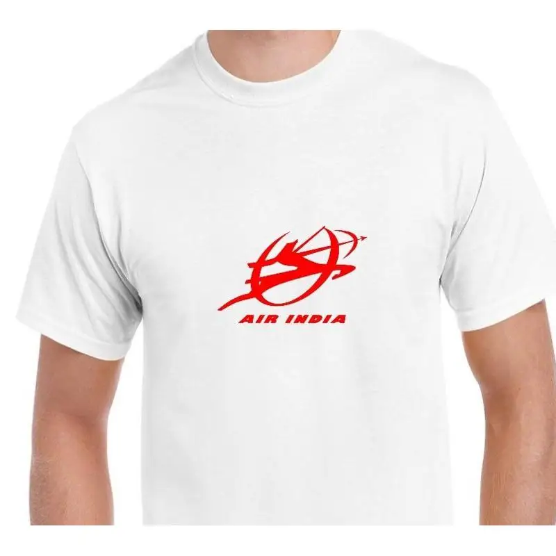 

Air India Red Logo T Shirt Indian Aviation Airline Geek White Cotton