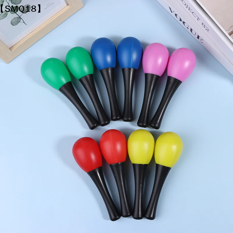 2Pcs Plastic Maracas Sand Hammer Rattle Shaker Percussion Musical Instruments Toys For School Percussion Event【SMQ】
