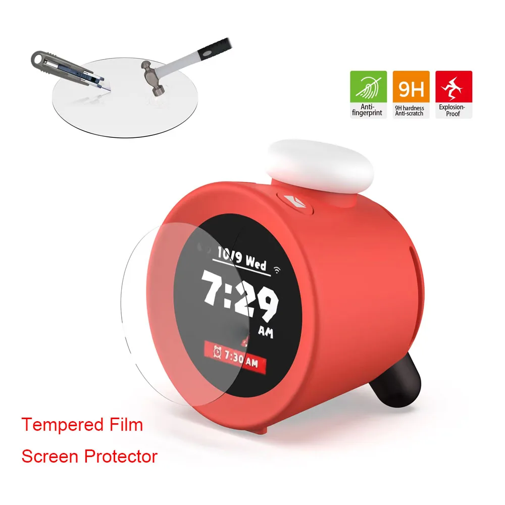 

1Pc Clear Tempered Film Screen Protector For Alarmo Sound Clock Accessories Protective Film Anti-Bubble Non-breakable Flexible