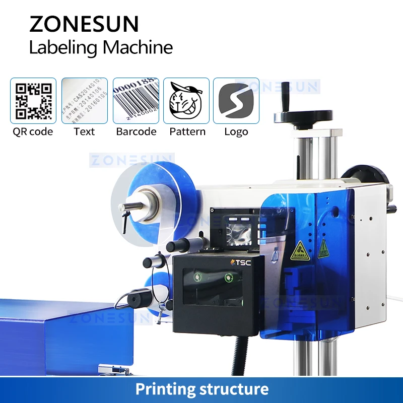 Zonesun-etiquetadora de precio de ZS-TB650, equipo de etiquetado de precio de peso automático, sistema de etiquetado de pesaje dinámico