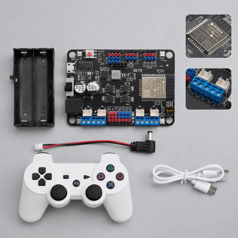 esp32開発ボード-2-in-1-wifi-bluetooth-iotモジュール、デュアルコアcpu、デュアルチャンネルモータードライバー、電子diy実践用