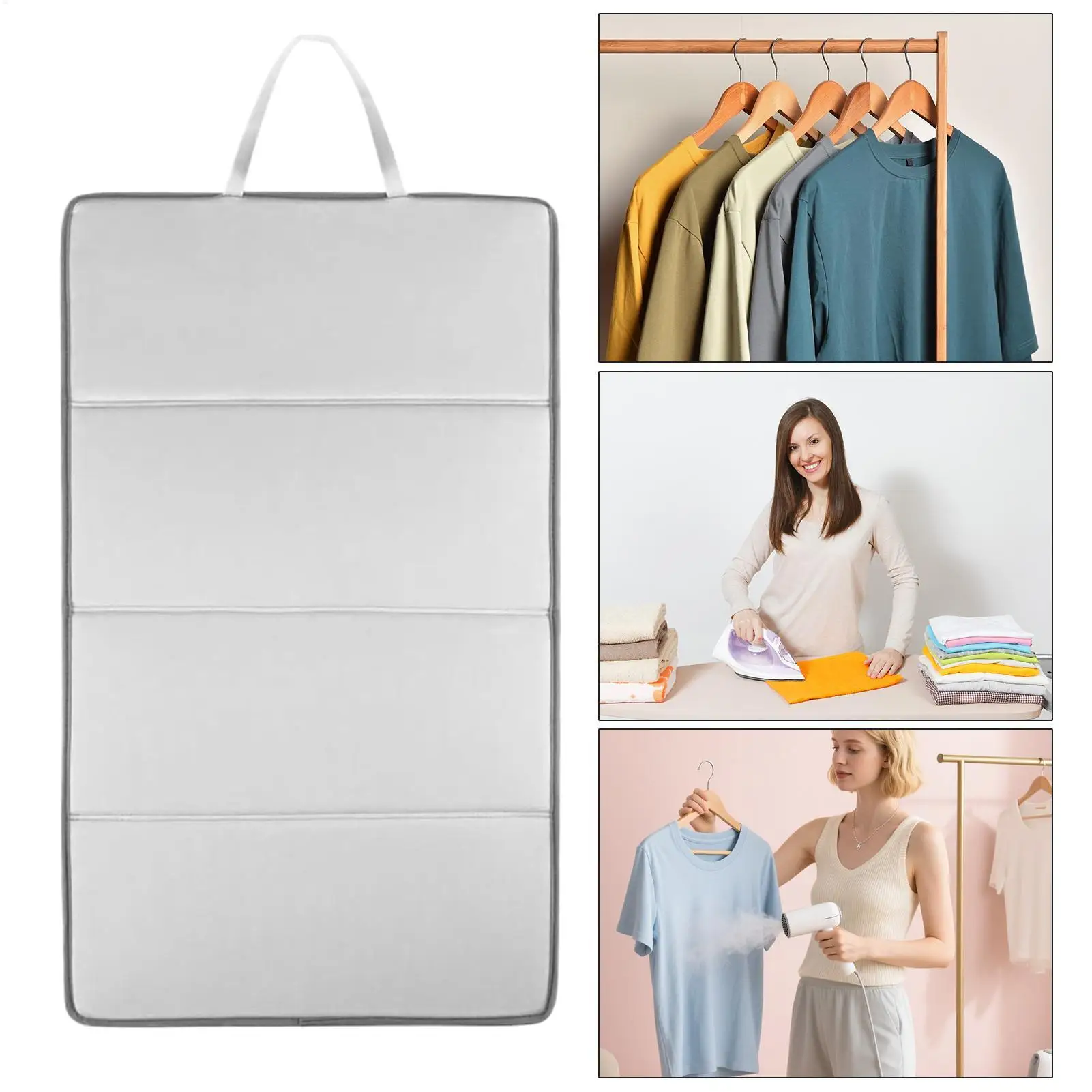 

Over the Door Steamer Pad Folding Double-Sided Garment Ironing Holder Steam Iron Board for Sewing Storage Wall Laundry Home Dry