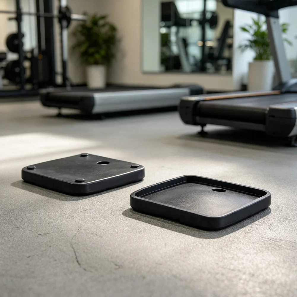 2pcs Fitness Equipment Rubber Shock-absorbing Pads Feet Bumpers Cushions 9x10cm Portable Fitness Equipment