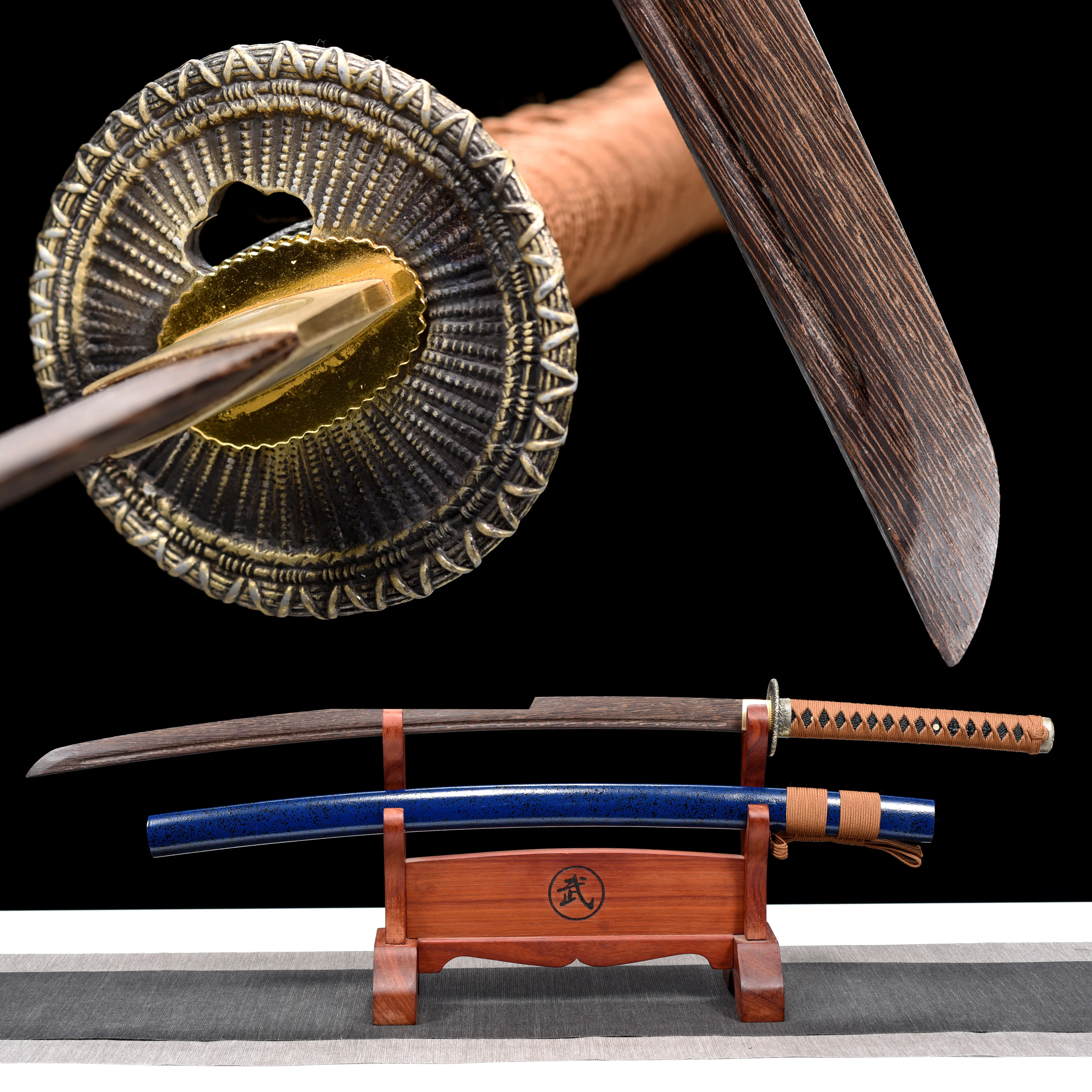 

Japanese Samurai sword training wooden sword role-playing medieval weapon replicas Halloween Ninja Handmade wooden blade practic