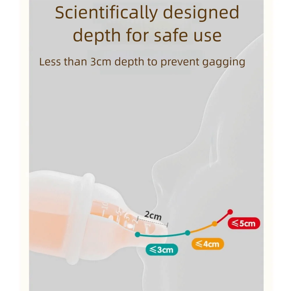 Slow Flow Tepel Siliconen Babyflessen met Schaal 30 ml Voedsel Squeeze Feeder hittebestendig BPA-vrij Pasgeboren Voeden Dispenser