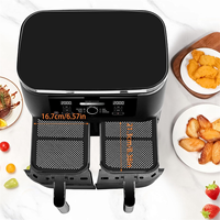 AT59 2 PCS Splash Guard for Ninja Foodi Max Dual Zone AF400EU AF451EU, Silicone Splash Guard for Ninja Hot Air Fryer