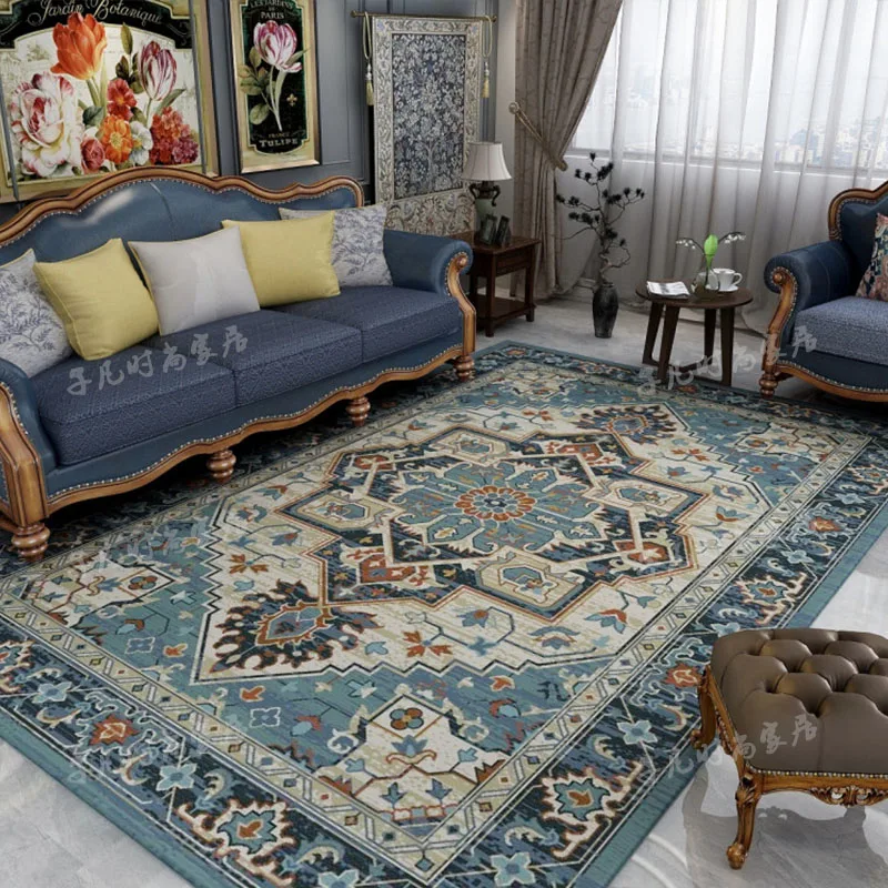 Luxury Carpet Country Idyllic Living Room Bedside Blanket Vintage Persian Coffee Table Sofa Cushion Bed & Breakfast Bedroom