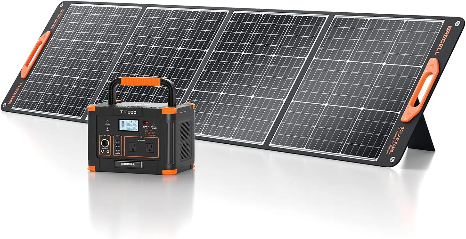 200W portable solar panel, 999Wh portable power Station Solar C PD 60W Outdoor camping RV off-grid home emergency