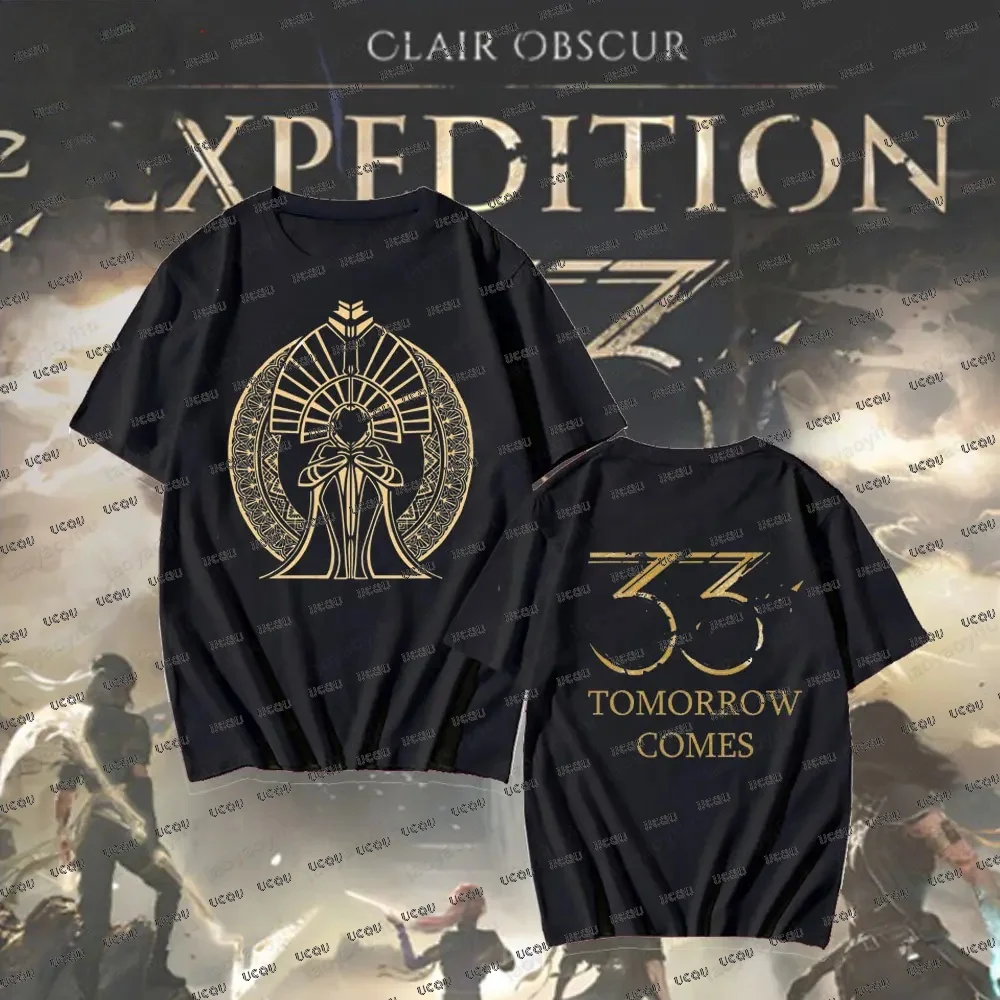 

Clair Obscure Expedition 33 Theme Series Double Sided Printing Tshirts Adventure Fantasy Game Enthusiast Women Y2K Casual Tops
