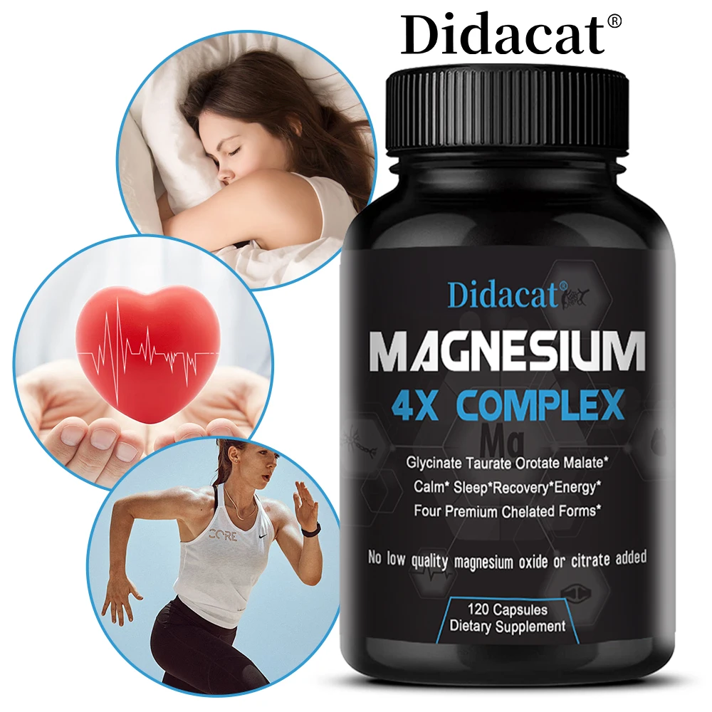 

Magnesium Complex Capsules - Supports Sleep Quality, Stress Relief, and Promotes Muscle and Heart Health