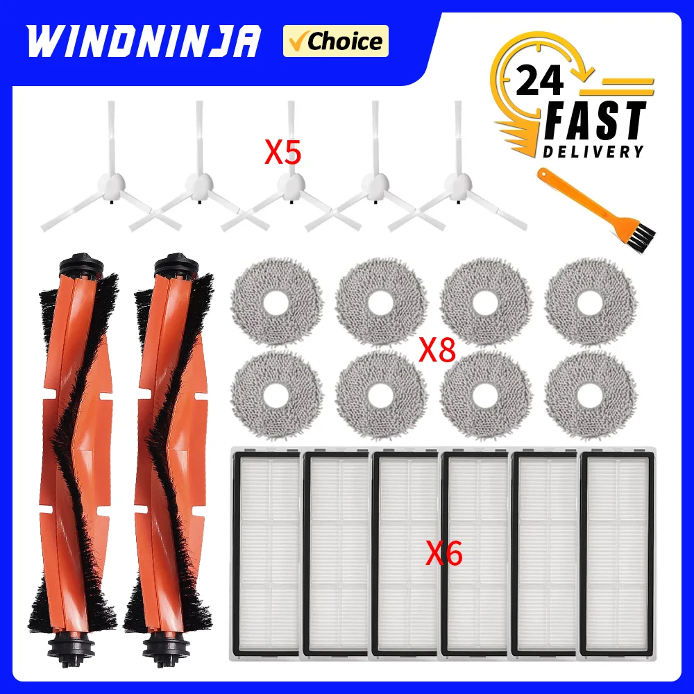 Mopptuch, Hauptbürste, Seitenbürste, Filter, Staubbeutel für Xiaomi X10 Plus X20 Plus Roboter-Staubsauger, Ersatzteile, Zubehör