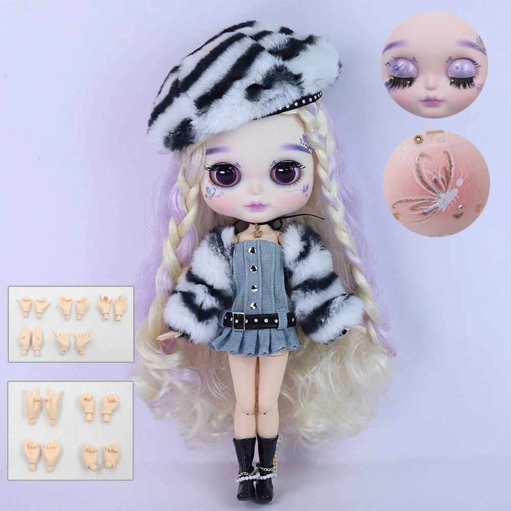 Eisig dbs blyth puppe hand bemaltes set süßes brötchen gesicht lange wimpern schläfrige augen puppen set sd 6