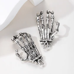 5pcs New Halloween Hand Alloy Charms 3D Big Skull Palm Pendants For Making Handmade DIY Findings Accessories Necklace Jewelry