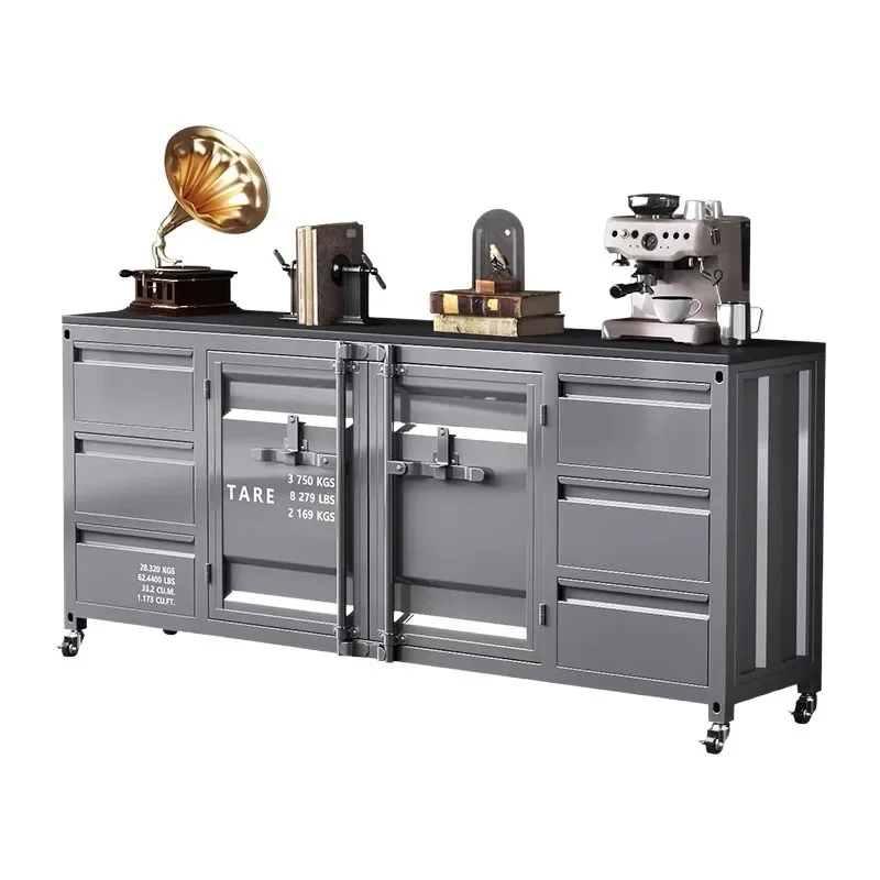 Wrought iron locker Industrial style dining side cabinet cabinet Locker Restaurant storage Multifunctional private room