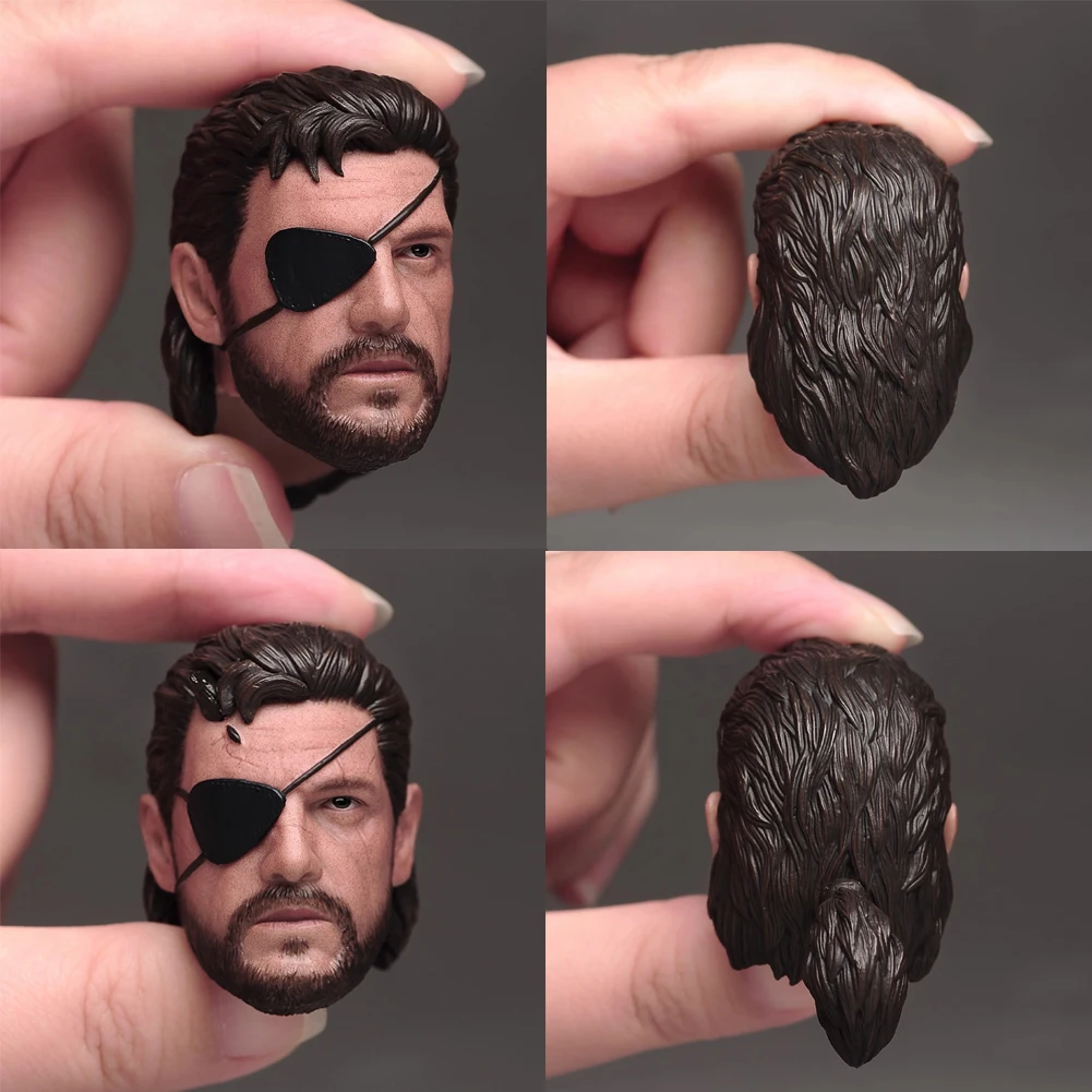 

1/6 Scale Solid Snake Man Head Sculpt PVC Male Head Carving Model Fit 12'' Soldier Action Figure Body Dolls Toys