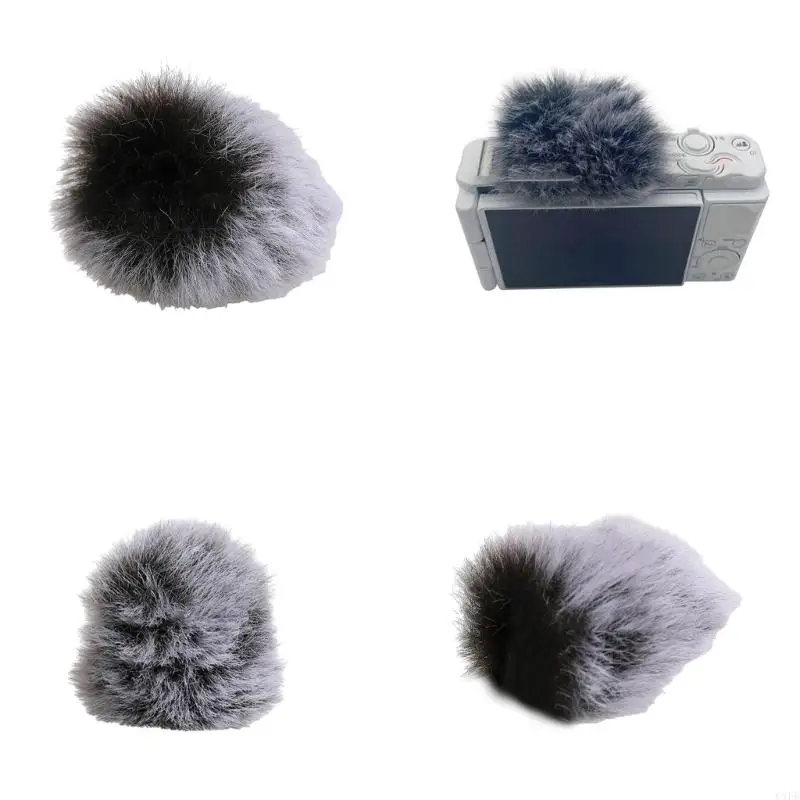 C1FE Easy to Attach Microphone Furry Cover for ZV1 ZV1F ZVE10 ZVE1 Clear Voice Pickup
