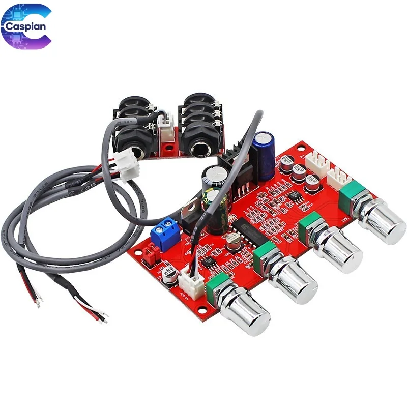 Karaoke Microphone Dynamic Electret Condenser Mic Preamp Board with Audio Amplifier and Reverb Tone Control