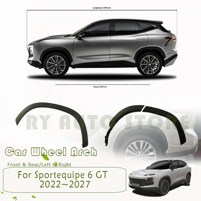 Car Wheel Opening Flare For Sportequipe 6 GT Jetour Dashing 2022 - 2027 Front Rear Left Right Wheel Opening Moldings Accessories