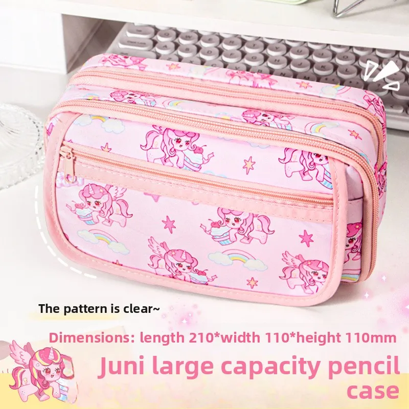 My Little Pony Federmäppchen, ästhetisch ansprechend im Ins-Stil, Schreibwaren-Tasche mit großem Fassungsvermögen, Mädchen-Version, Federmäppchen für die Grundschule