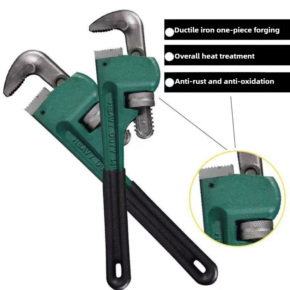 

Adjustable Pipe Wrench Universal Mouth Flat Faucet Torque Plumbing Spanner Hand Tool