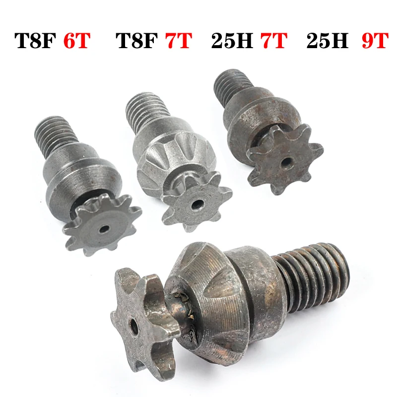 25H T8F 6T 7T 8T 9T Tooth Pinion Clutch Drum Gear Box Front Pinion Chain Sprocket For 2 Stroke 47cc 49cc Pocket Bike