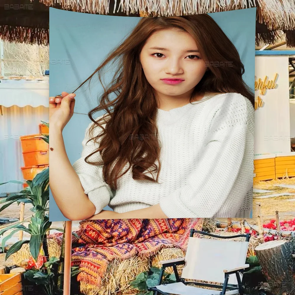 Bae Suzy Korean Star Miss A Nordic Creative Pattern Hanging Flag Polyester Printed Banner Hand Pulled Flag